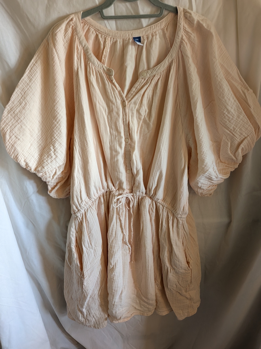 Old Navy Peach Button-Front Tunic